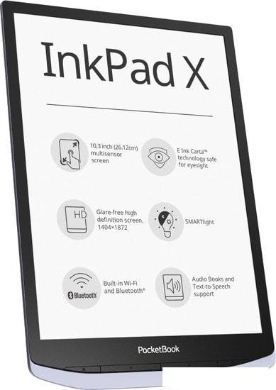 Электронная книга PocketBook InkPad X (серый) - фото 2 - id-p226141396