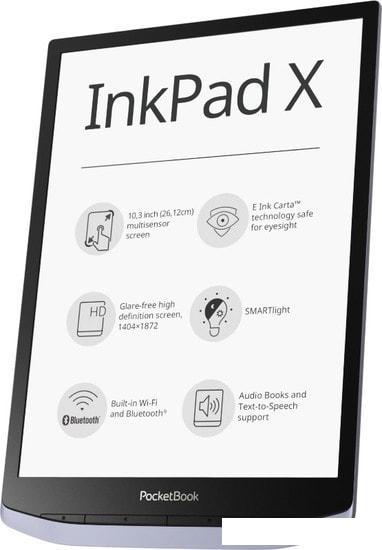 Электронная книга PocketBook InkPad X (серый) - фото 3 - id-p226141396