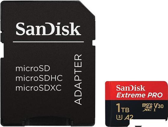 Карта памяти SanDisk Extreme PRO microSDXC SDSQXCD-1T00-GN6MA 1TB (с адаптером), фото 2