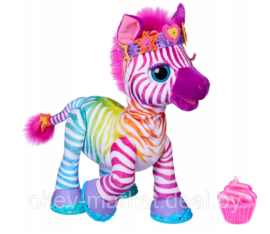 Интерактивная игрушка FurReal зебра Zenya My Rainbow Zebra F6373 - фото 3 - id-p226158843