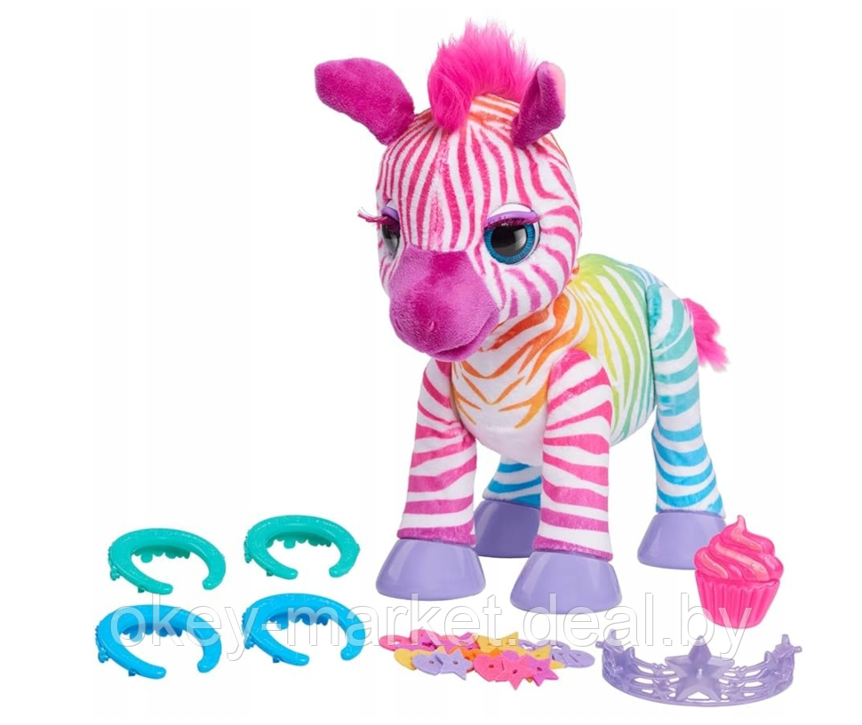 Интерактивная игрушка FurReal зебра Zenya My Rainbow Zebra F6373 - фото 2 - id-p226158843