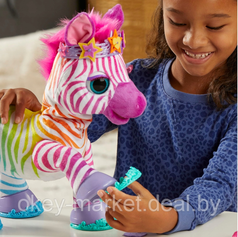 Интерактивная игрушка FurReal зебра Zenya My Rainbow Zebra F6373 - фото 4 - id-p226158843