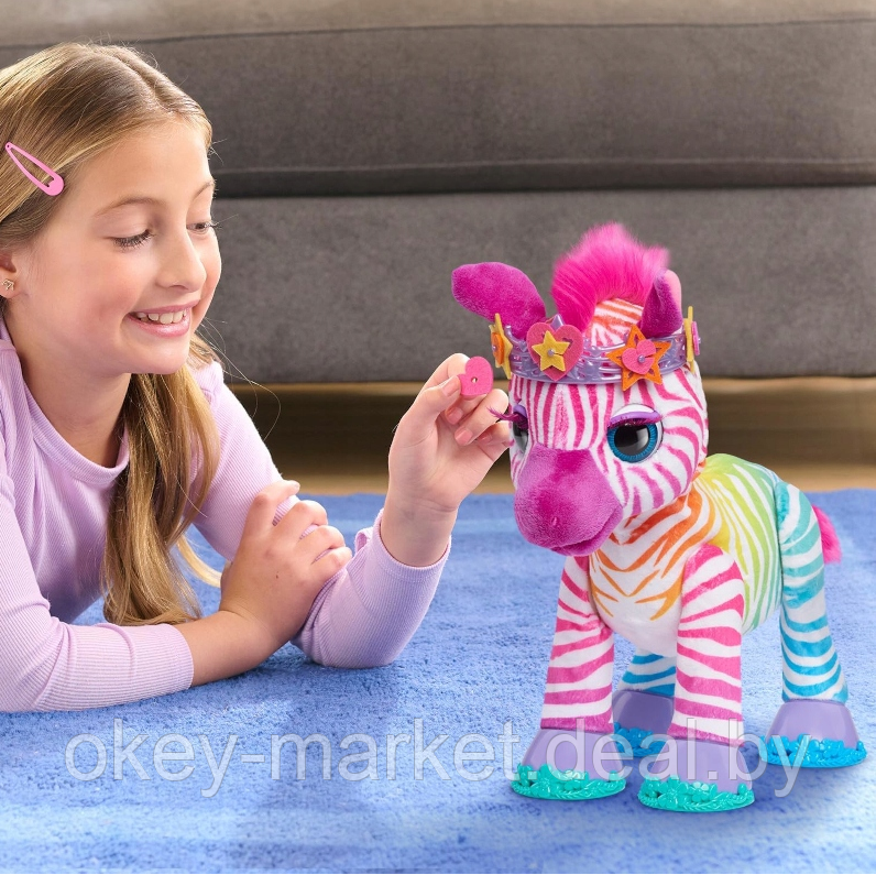 Интерактивная игрушка FurReal зебра Zenya My Rainbow Zebra F6373 - фото 5 - id-p226158843