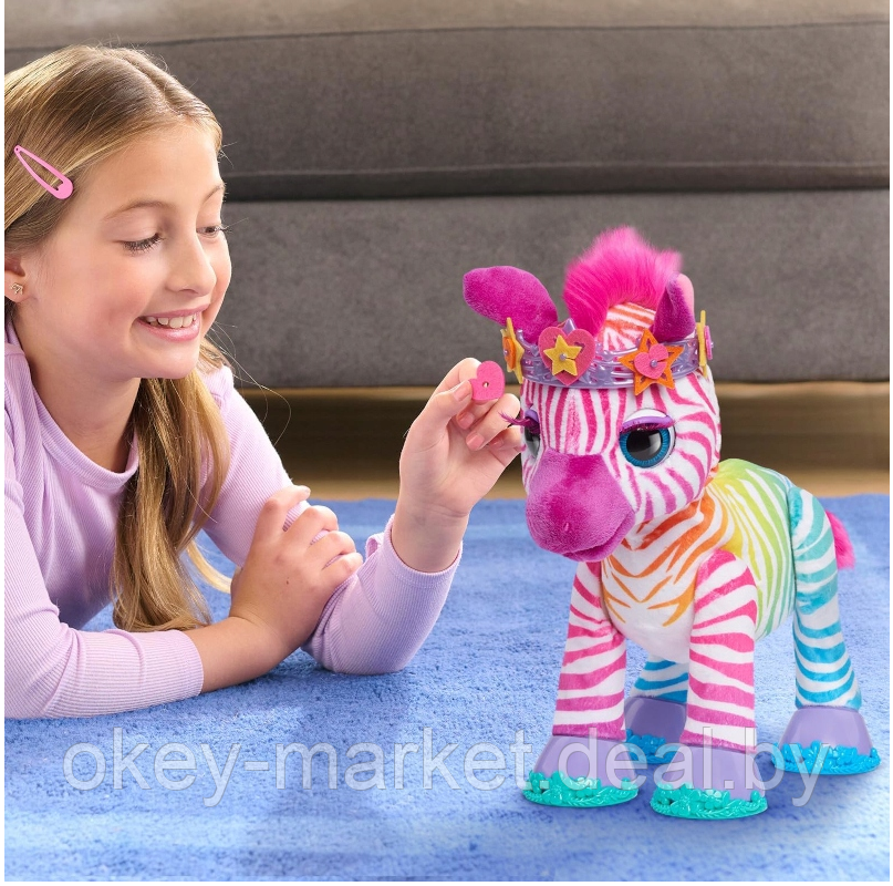 Интерактивная игрушка FurReal зебра Zenya My Rainbow Zebra F6373 - фото 6 - id-p226158843