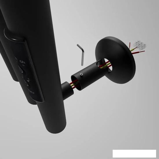 Полотенцесушитель Маргроид Ferrum Inaro СНШ 120x6 6 крючков (черный матовый, таймер справа) - фото 2 - id-p225072885