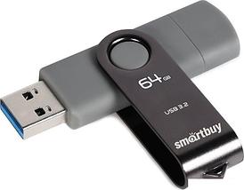 USB Flash SmartBuy Twist Dual Type-C/Type-A 64GB (черный), фото 3