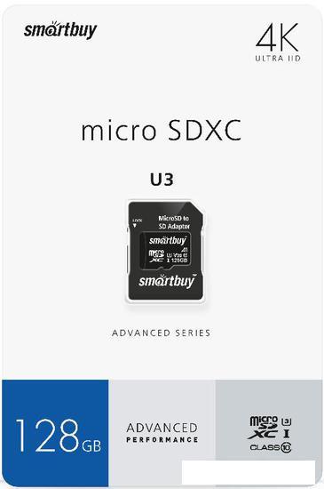 Карта памяти SmartBuy microSDXC SB128GBSDU1A-AD 128GB - фото 1 - id-p225965219