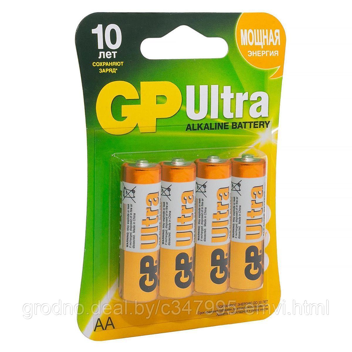 Комплект из 4-х элементов питания Ultra (АА) GP15AU-2CR4 - фото 2 - id-p225119505