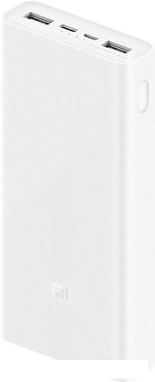 Портативное зарядное устройство Xiaomi Mi Power Bank 3 PLM18ZM USB-C 20000mAh (белый) - фото 2 - id-p225982812