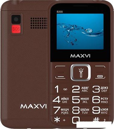 Кнопочный телефон Maxvi B200 (коричневый), фото 2
