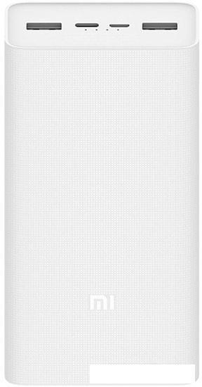 Портативное зарядное устройство Xiaomi Mi Power Bank 3 PB3018ZM 30000mAh (белый) - фото 1 - id-p225982899