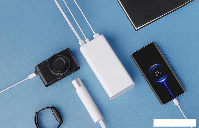 Портативное зарядное устройство Xiaomi Mi Power Bank 3 PB3018ZM 30000mAh (белый) - фото 7 - id-p225982899