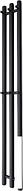 Полотенцесушитель Маргроид Ferrum Inaro СНШ 100x6 6 крючков (черный матовый, таймер справа)