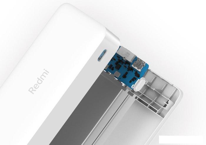 Портативное зарядное устройство Xiaomi Redmi Power Bank 20000mAh (белый) - фото 8 - id-p225982942