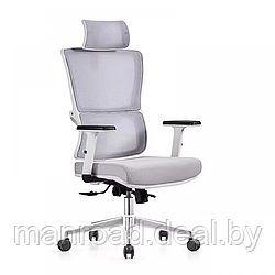 Кресло SitUp VICTORIA Chrome (сетка Light Gray/ткань Light Gray)