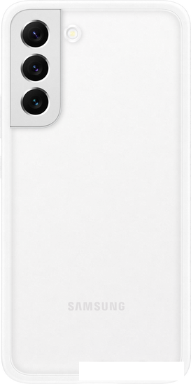 Чехол для телефона Samsung Frame Cover для S22+ (прозрачный с белой рамкой) - фото 2 - id-p226142237