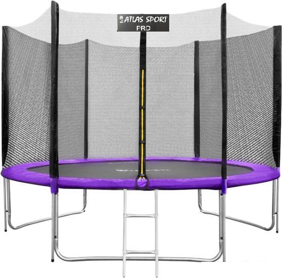 Батут Atlas Sport 252 см - 8ft Pro (с лестницей, внешняя сетка, сливовый) - фото 1 - id-p225775138