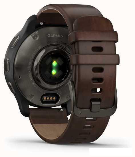 Умные часы Garmin Venu 2 Plus (черный/коричневый) - фото 4 - id-p225775353