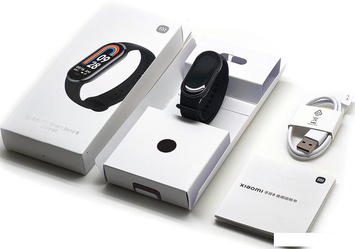 Фитнес-браслет Xiaomi Smart Band 8 (серый, с черным силиконовым ремешком, международная версия) - фото 6 - id-p225983338