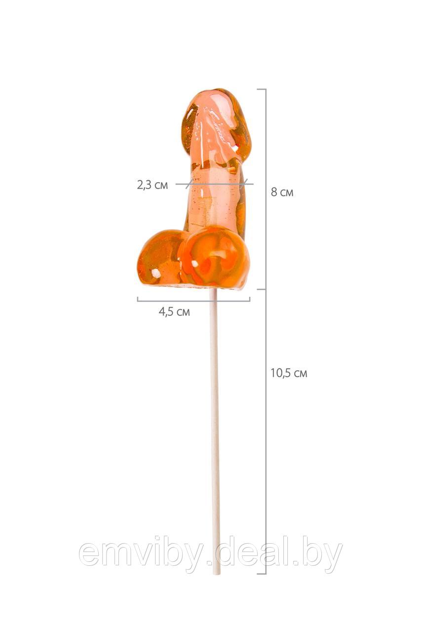 Леденец Sosuчki, «Пенис Amaretto», средний, оранжевый, 80гр - фото 5 - id-p225118100