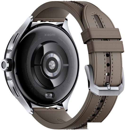 Умные часы Xiaomi Watch 2 Pro (серебристый, с коричневым кожаным ремешком, международная версия) - фото 4 - id-p225983393