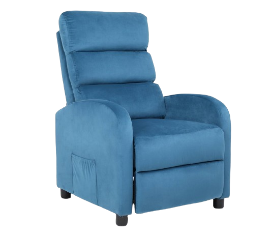 Массажное кресло Calviano 2165 (синий велюр) - фото 2 - id-p225829097
