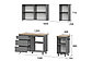 Кухонный гарнитур К Денвер 1.6м Графит серый - Дуб сонома, фото 3