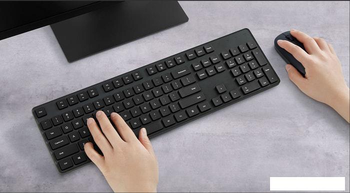 Офисный набор Xiaomi Mi Wireless Keyboard and Mouse Combo (черный, нет кириллицы) - фото 10 - id-p225983626
