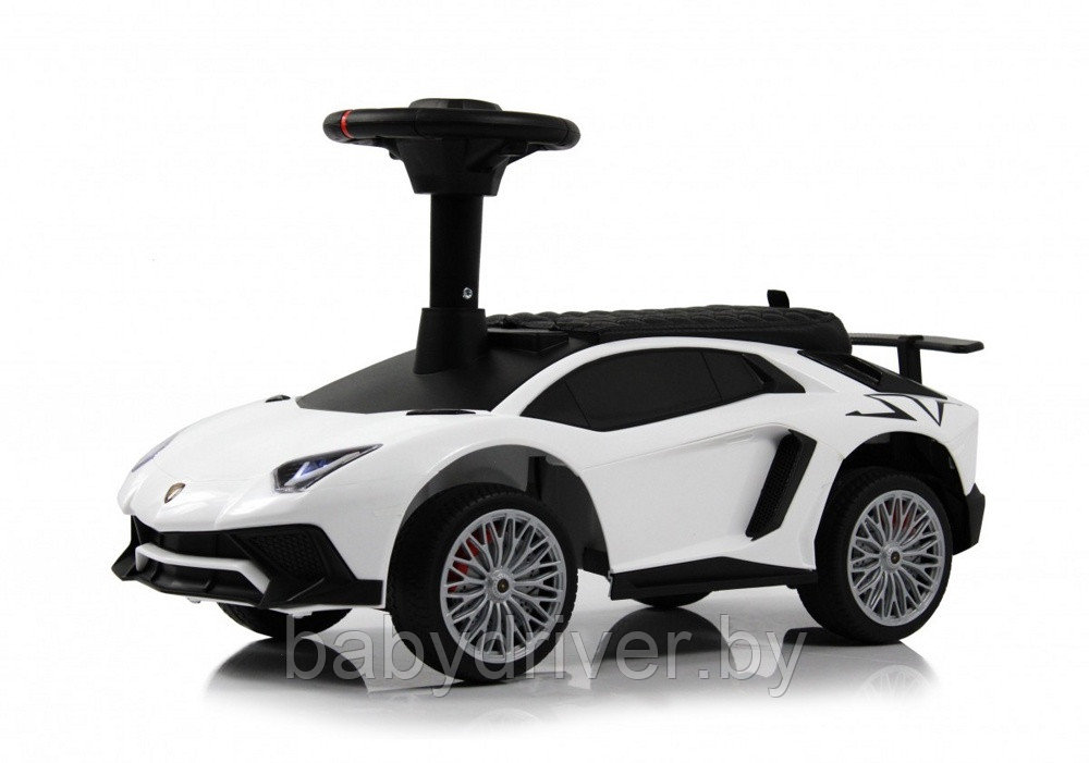 Детский толокар RiverToys M555MM-D (белый) Lamborghini Aventador SV