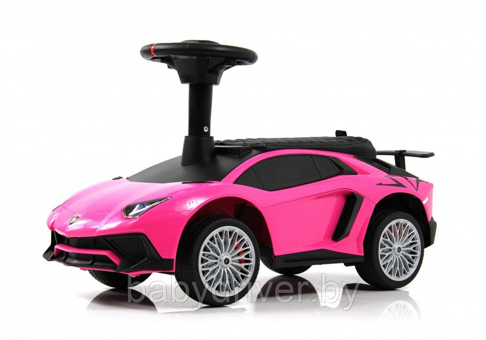 Детский толокар RiverToys M555MM-D (розовый) Lamborghini Aventador SV