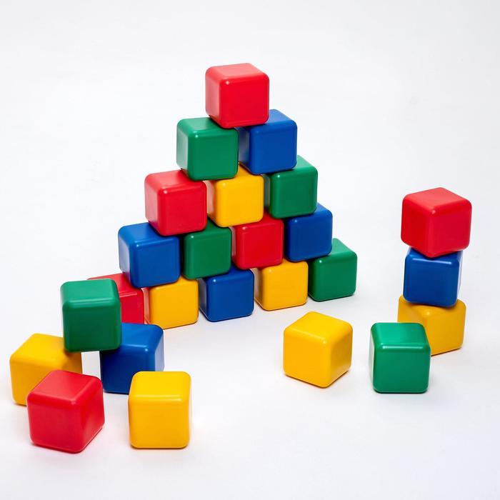 Набор цветных кубиков, 25 штук, 12 × 12 см - фото 1 - id-p226160046