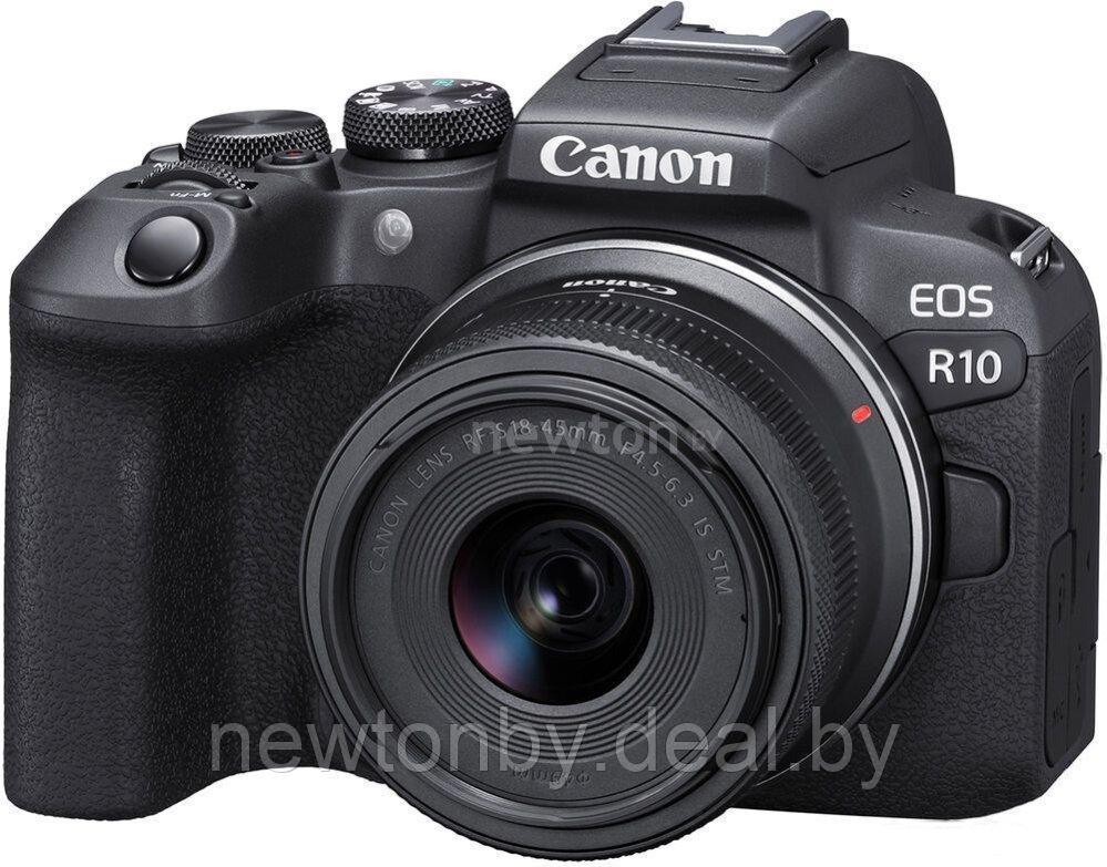 Беззеркальный фотоаппарат Canon EOS R10 RF-S 18-45mm F4.5-6.3 IS STM - фото 1 - id-p226160054