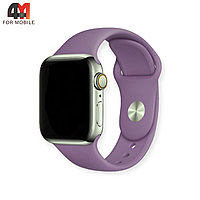 Сменный браслет Apple Watch 38/40/41 Mm силиконовый, лилового цвета