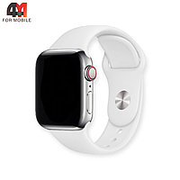 Сменный браслет Apple Watch 38/40/41 Mm силиконовый, белого цвета