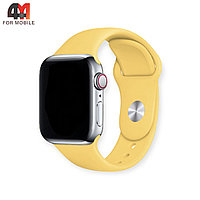 Сменный браслет Apple Watch 42/44/45/49 Mm силиконовый, желтого цвета