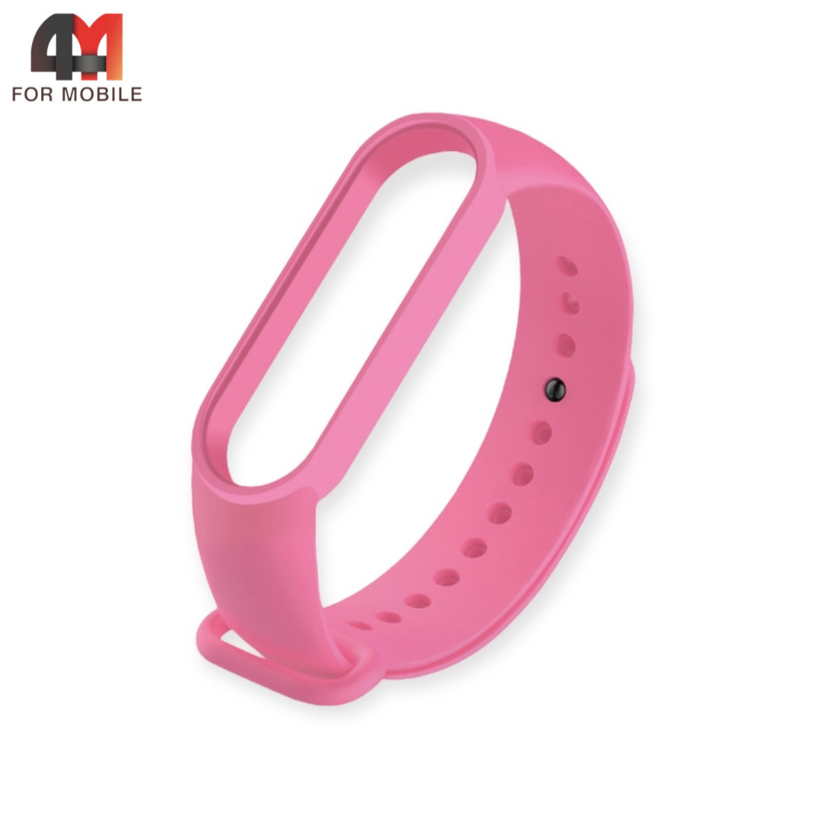 Сменный браслет Xiaomi Mi Band 5/6/7 силиконовый, розового цвета - фото 1 - id-p226160419