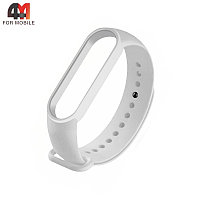 Сменный браслет Xiaomi Mi Band 5/6/7 силиконовый, белого цвета