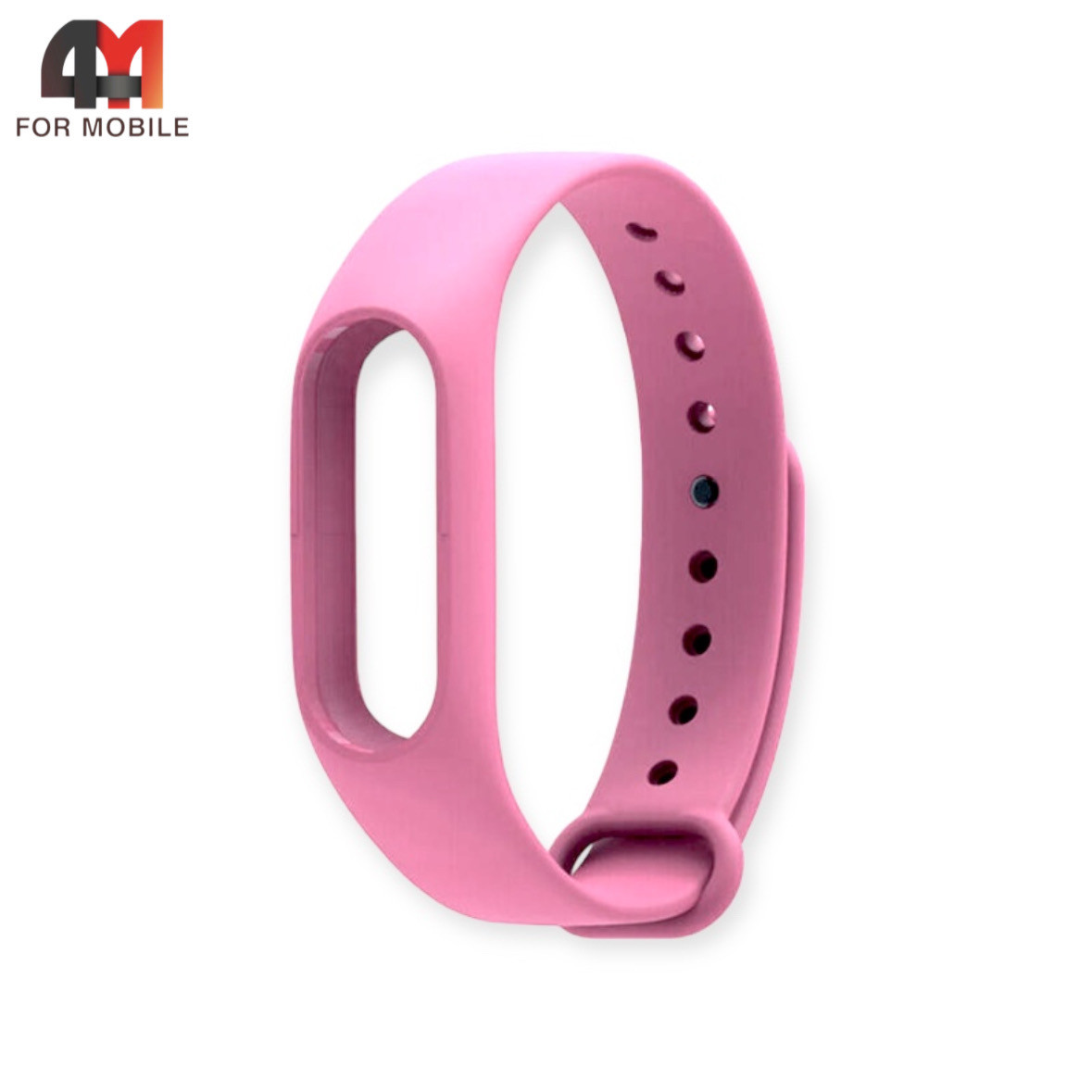 Сменный браслет Xiaomi Mi Band 2 силиконовый, розового цвета - фото 1 - id-p226160302