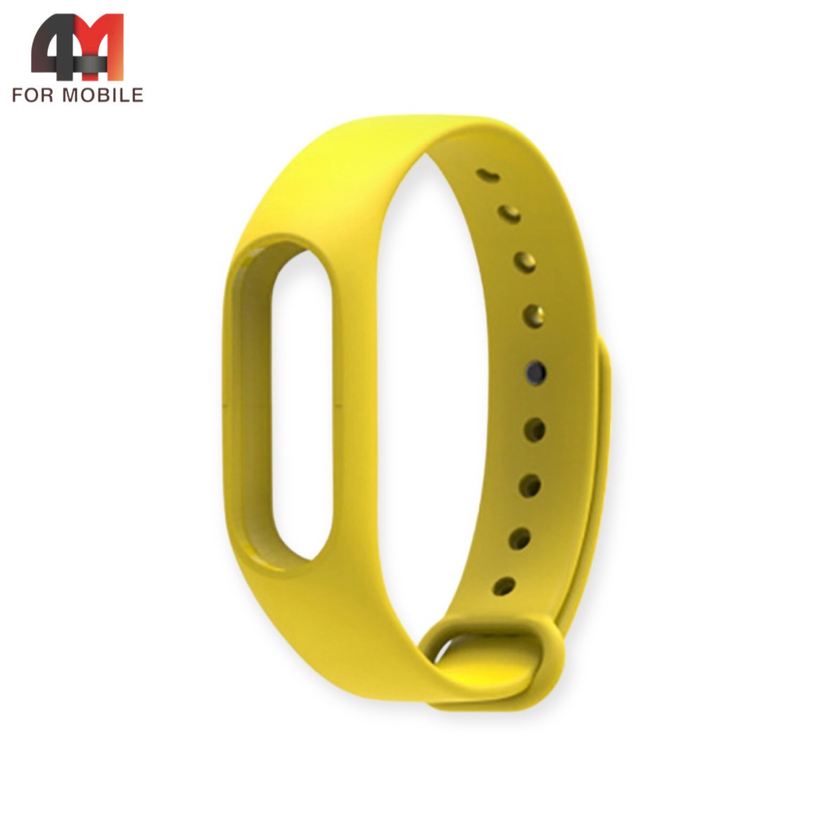 Сменный браслет Xiaomi Mi Band 2 силиконовый, желтого цвета - фото 1 - id-p226160357