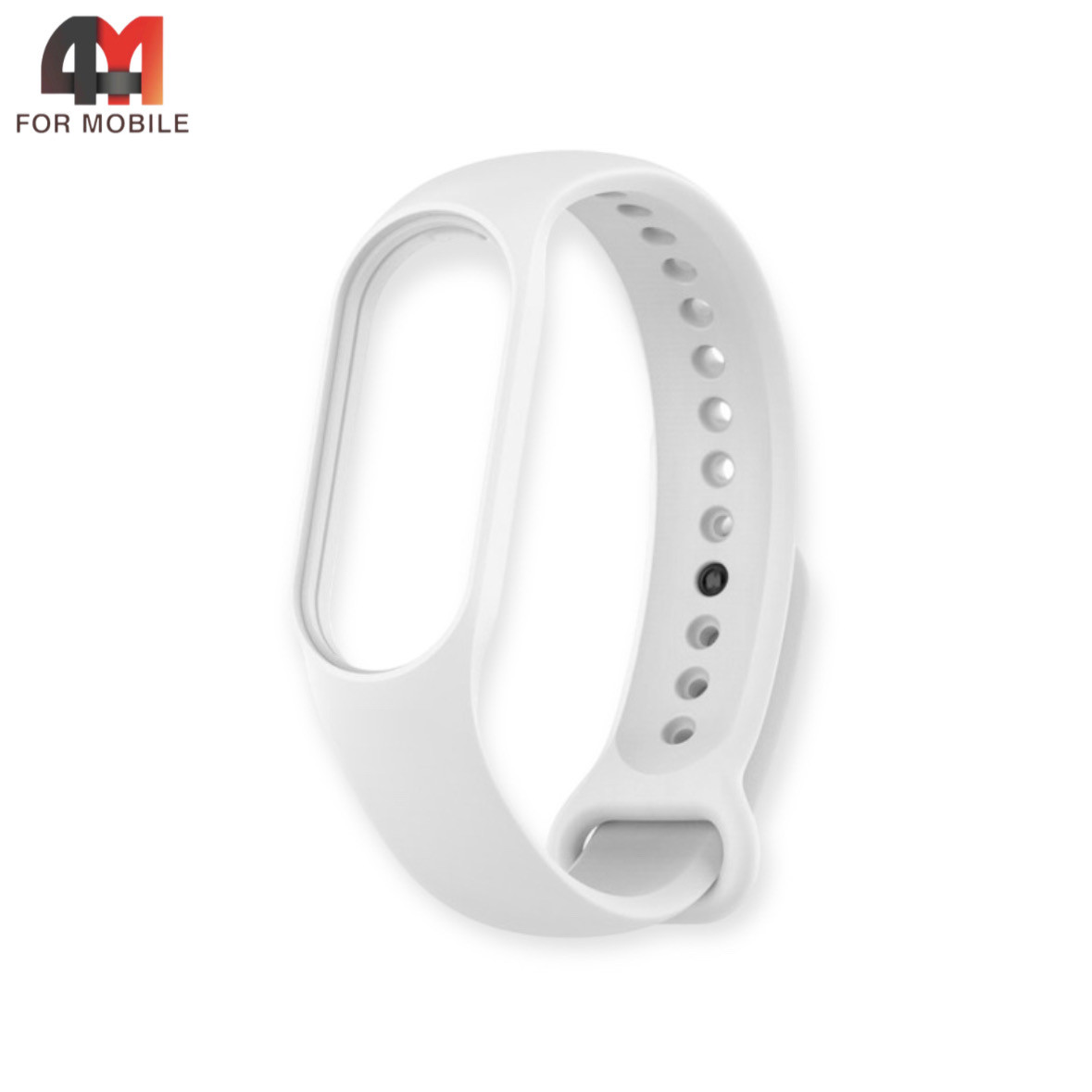 Сменный браслет Xiaomi Mi Band 2 силиконовый, белого цвета - фото 1 - id-p226160301