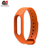 Сменный браслет Xiaomi Mi Band 2 силиконовый, оранжевого цвета