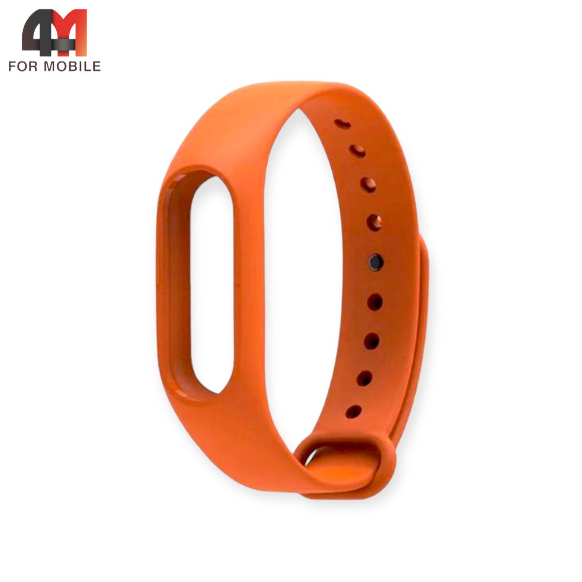 Сменный браслет Xiaomi Mi Band 2 силиконовый, оранжевого цвета - фото 1 - id-p226160389