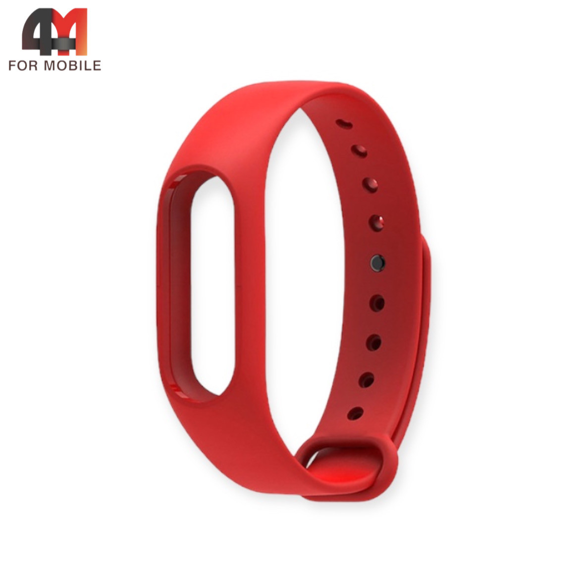 Сменный браслет Xiaomi Mi Band 2 силиконовый, красного цвета - фото 1 - id-p226160325