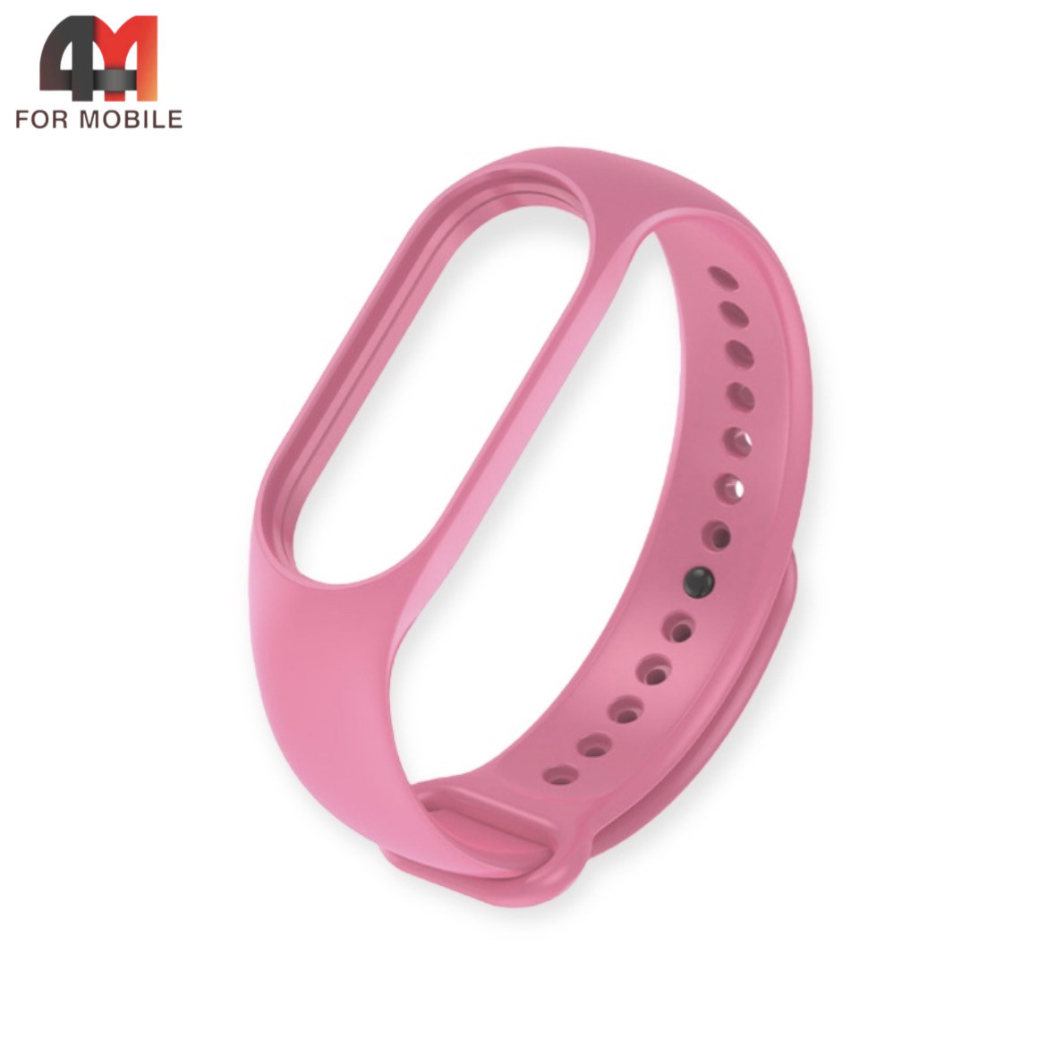 Сменный браслет Xiaomi Mi Band 3/4 силиконовый, розового цвета - фото 1 - id-p226160292