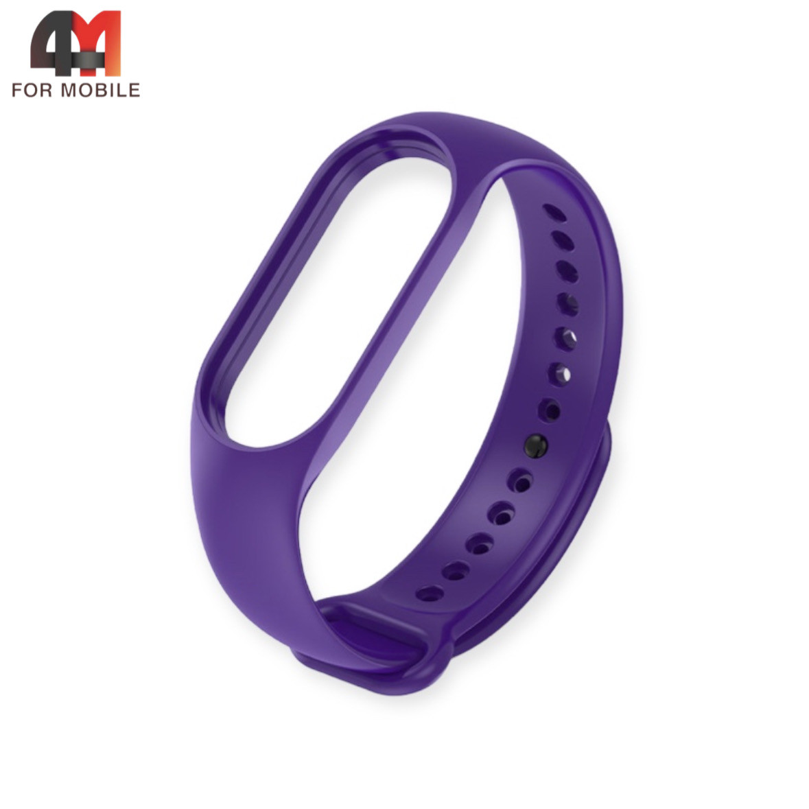 Сменный браслет Xiaomi Mi Band 3/4 силиконовый, фиолетового цвета - фото 1 - id-p226160289