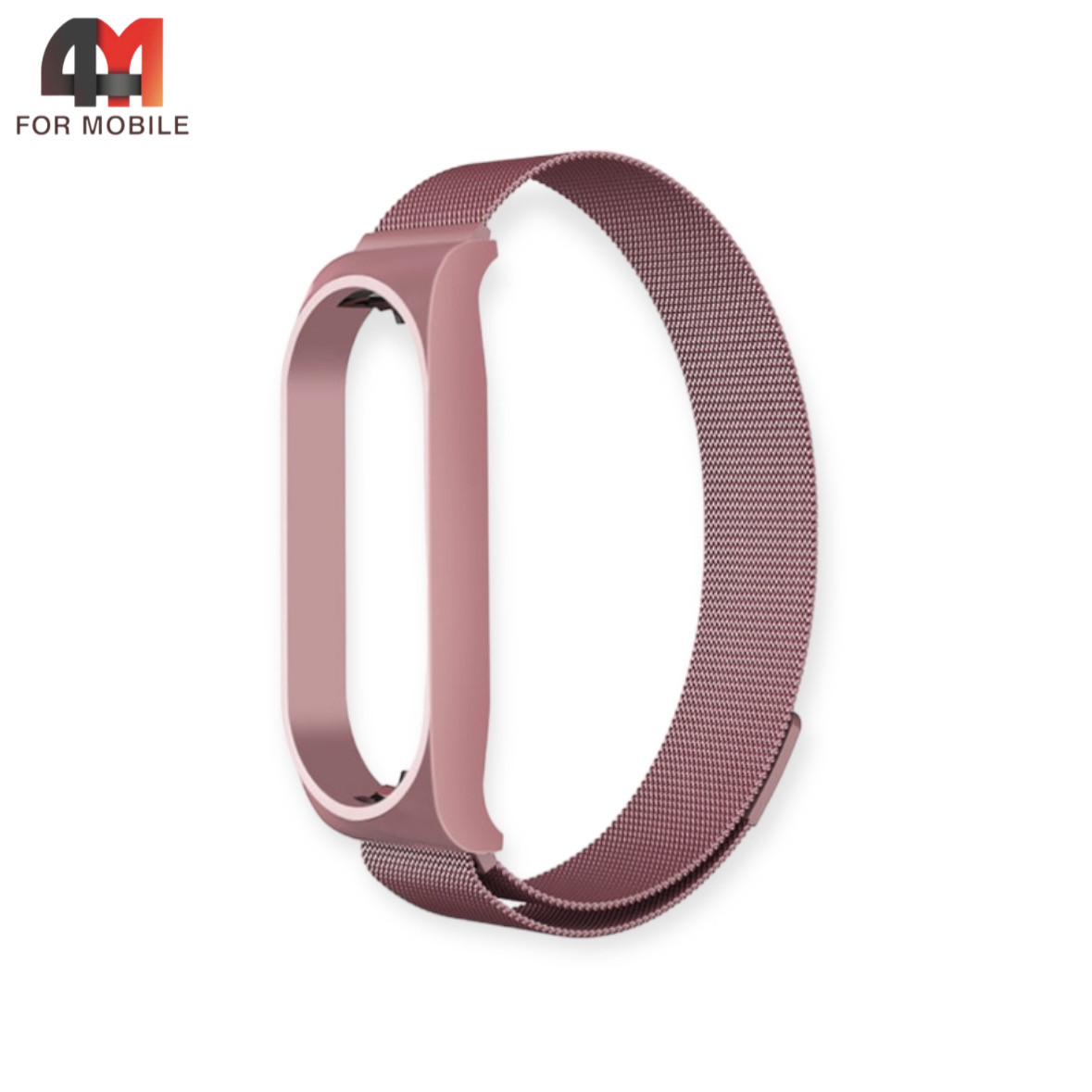 Сменный браслет Xiaomi Mi Band 3/4 миланская петля, цвет розовое золото - фото 1 - id-p226160349