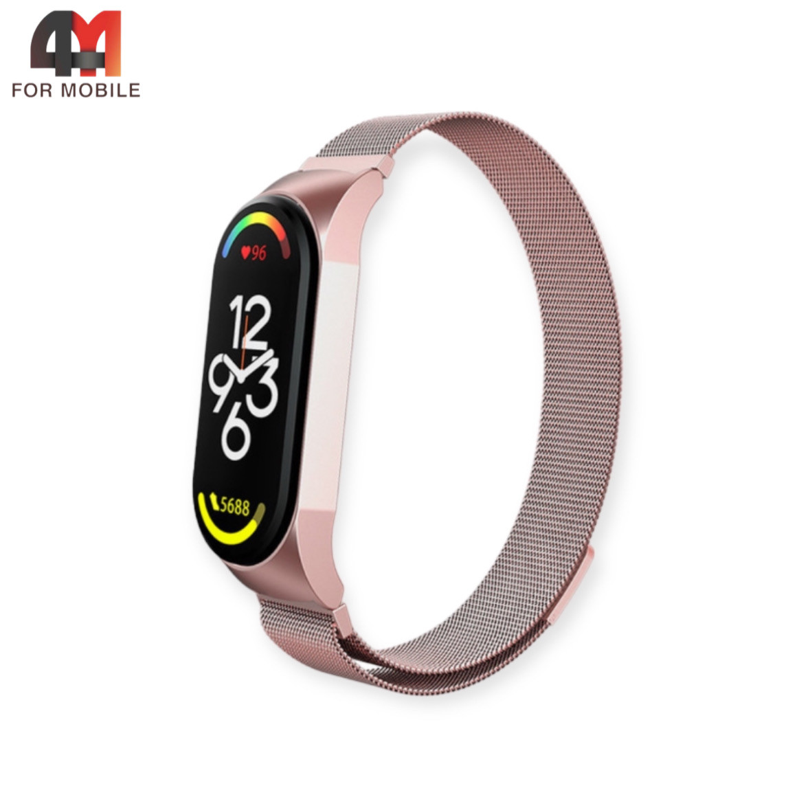 Сменный браслет Xiaomi Mi Band 7 миланская петля, цвет розовое золото - фото 1 - id-p226160451