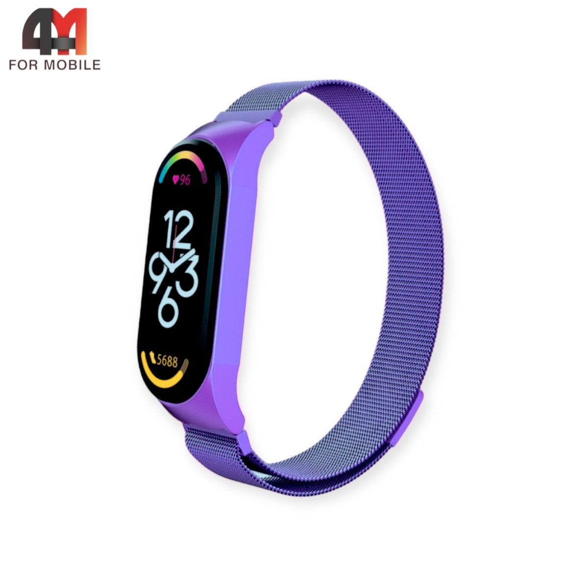 Сменный браслет Xiaomi Mi Band 7 миланская петля, фиолетового цвета - фото 1 - id-p226160452