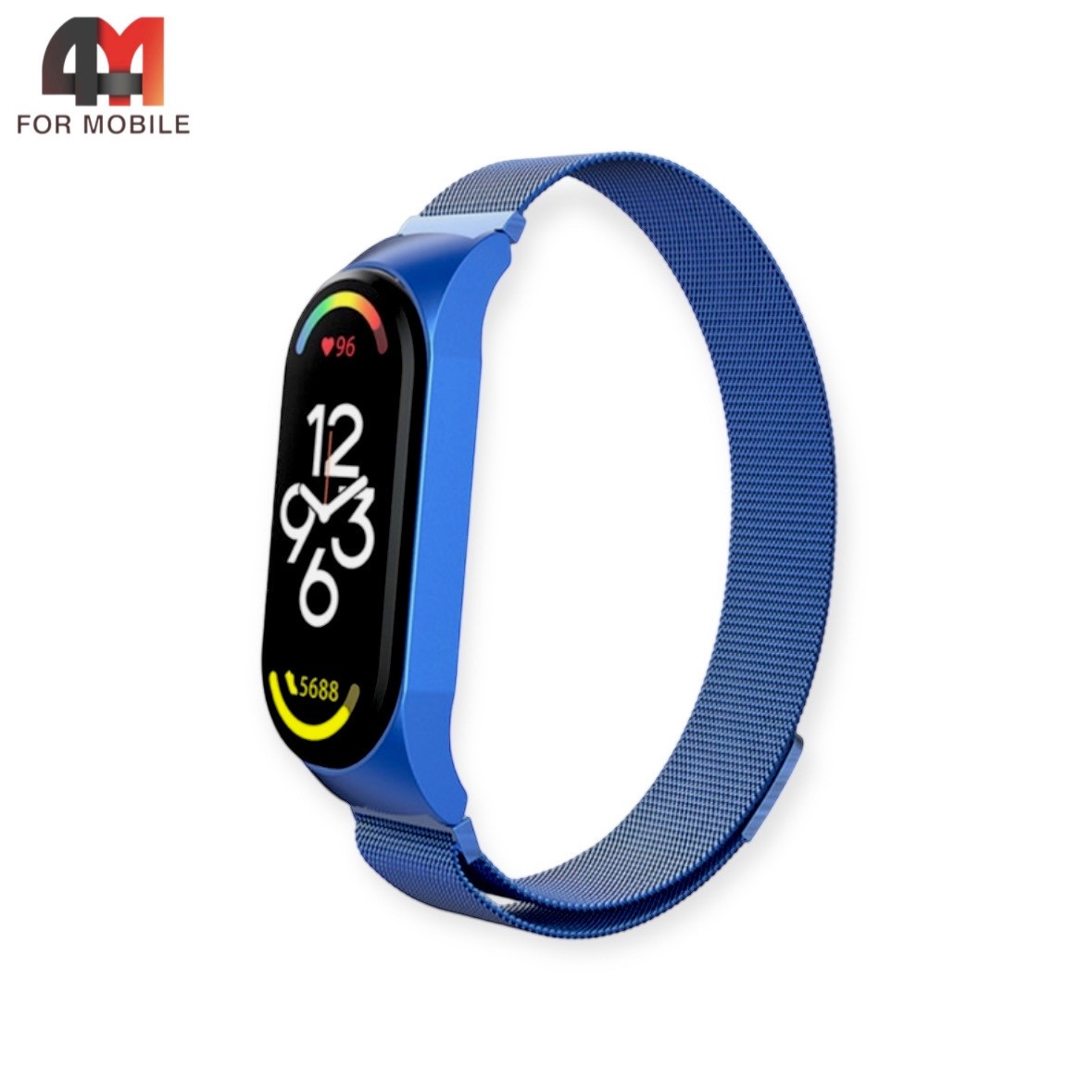 Сменный браслет Xiaomi Mi Band 7 миланская петля, синего цвета - фото 1 - id-p226160453