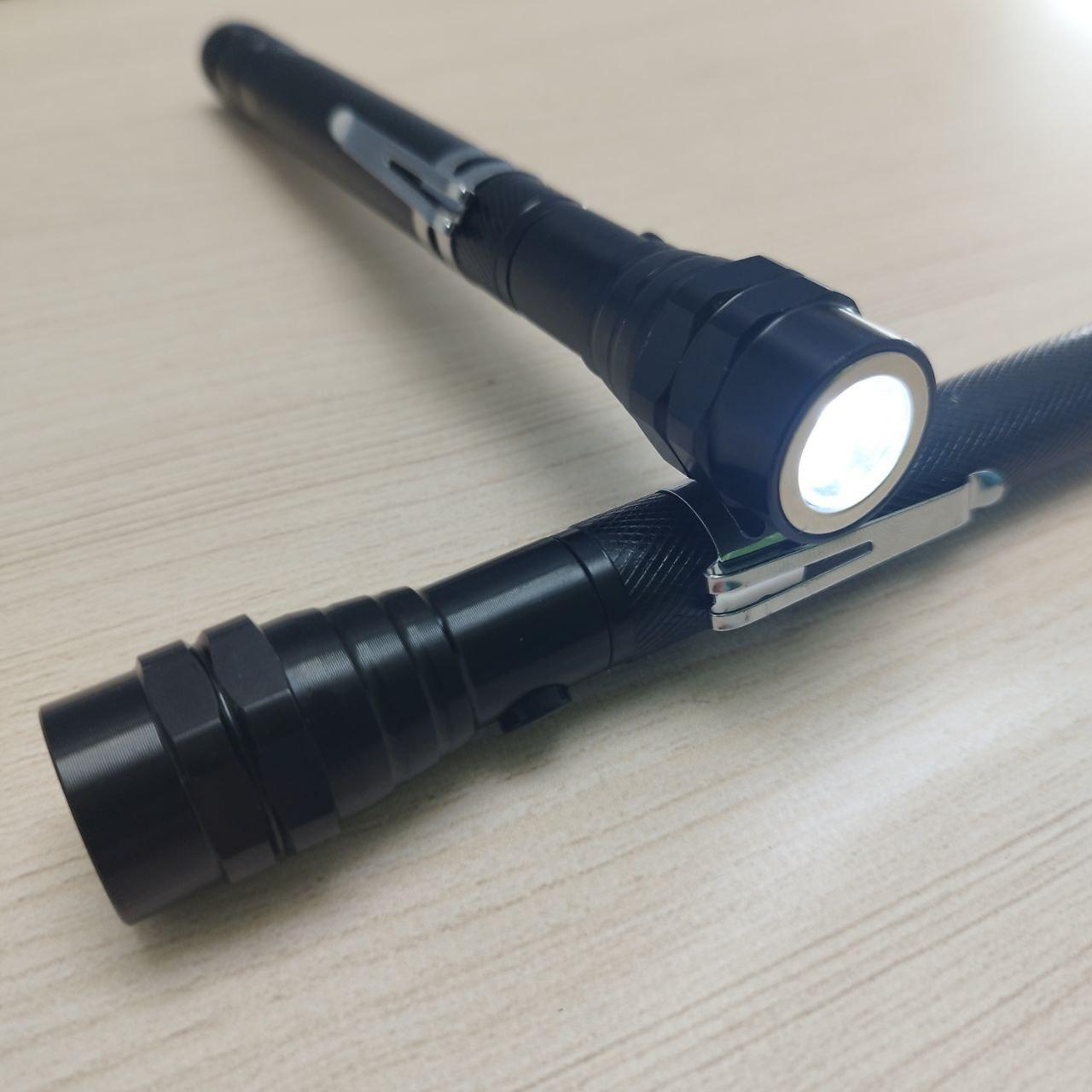 Гибкий фонарик с телескопической ручкой с магнитом / Тактический светодиодный фонарь раздвижной - фото 3 - id-p226160582